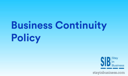 Business Continuity Policy | Stay In Business